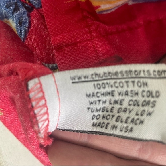 Chubbies The Nutter Size Medium Red Parrot Short Sleeve Aloha Shirt USA Cotton - Picture 10 of 10